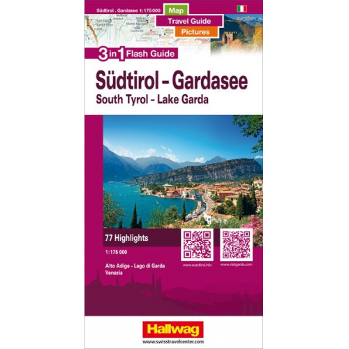 Hallwag Flash Guide Südtirol, Gardasee, Venedig 1:175 000