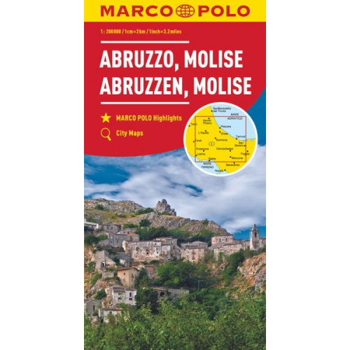 Marco Polo Verlag - MARCO POLO Karte Abruzzen, Molise 1:200 000