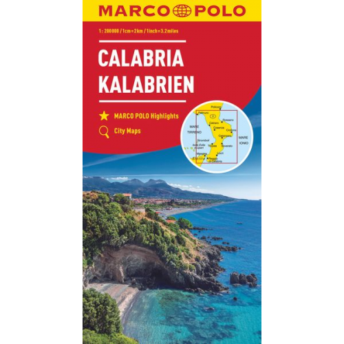 Marco Polo Verlag - MARCO POLO Karte Italien 13. Kalabrien 1:200 000