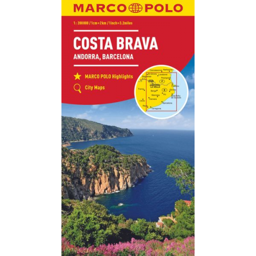 Marco Polo Verlag - MARCO POLO Karte Costa Brava, Andorra, Barcelona 1:200 000