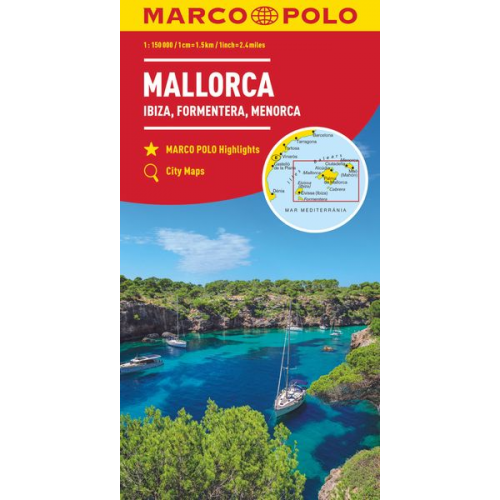 MARCO POLO Karte Mallorca, Ibiza, Formentera, Menorca 1:150 000