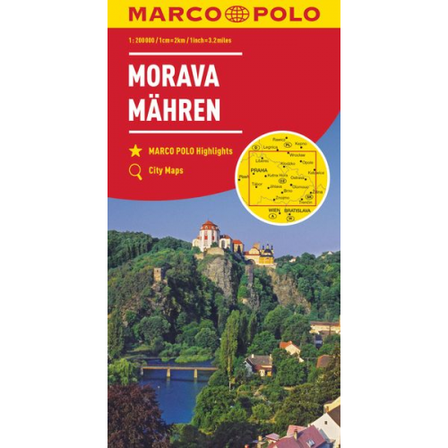 Marco Polo Verlag - MARCO POLO Karte Tschechien 02 Mähren 1:200 000