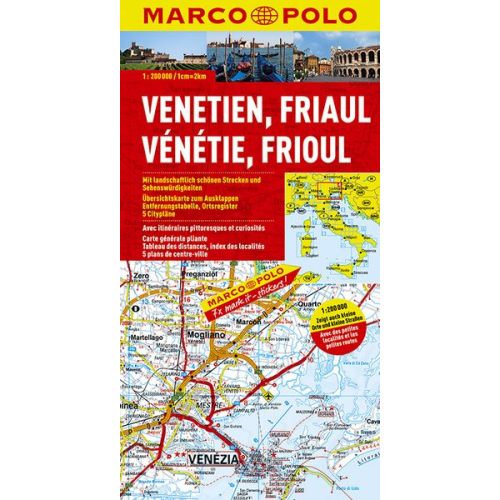 MARCO POLO Karte Italien Blatt 4 Venetien, Friaul, Gardasee 1:200 000