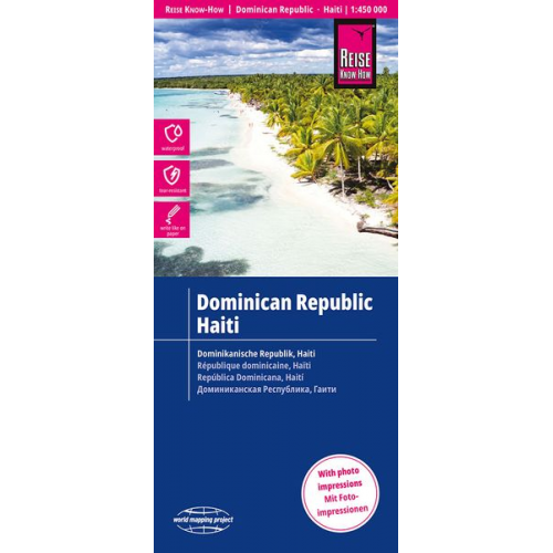 Reise Know-How Verlag Peter Rump - Reise Know-How Landkarte Dominikanische Republik, Haiti 1 : 450.000