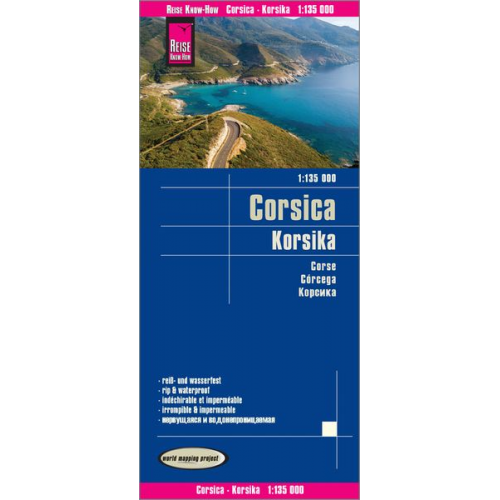 Reise Know-How Verlag Peter Rump - Reise Know-How Landkarte Korsika / Corsica (1:135.000)