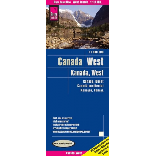 Reise Know-How Verlag Peter Rump GmbH - Reise Know-How Landkarte Kanada West / West Canada (1:1.900.000)