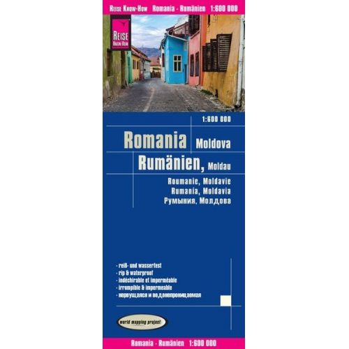 Reise Know-How Verlag Peter Rump - Reise Know-How Landkarte Rumänien, Moldau / Romania, Moldova (1:600.000)