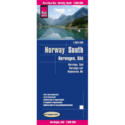 Reise Know-How Verlag Peter Rump - Reise Know-How Landkarte Norwegen, Süd (1:500.000)