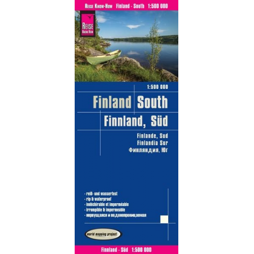 Reise Know-How Verlag Peter Rump - Reise Know-How Landkarte Finnland, Süd (1:500.000)