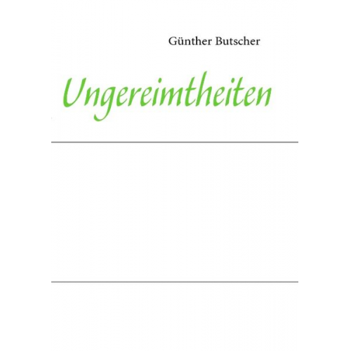 Günther Butscher - Ungereimtheiten