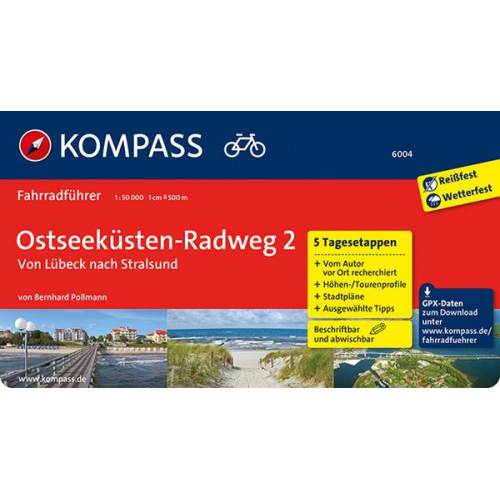 Bernhard Pollmann - KOMPASS Fahrradführer Ostseeküsten-Radweg 2, von Lübeck nach Stralsund