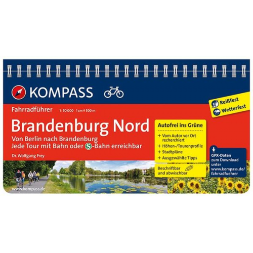 Wolfgang Frey - KOMPASS Fahrradführer Brandenburg Nord, von Berlin nach Brandenburg