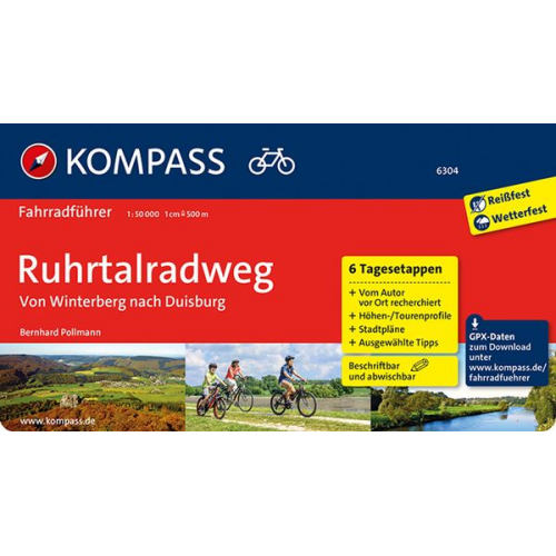 Bernhard Pollmann - KOMPASS Fahrradführer Ruhrtalradweg, von Winterberg nach Duisburg