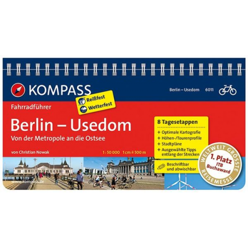 Christian Nowak - KOMPASS Fahrradführer Berlin - Usedom, von der Metropole an die Ostsee