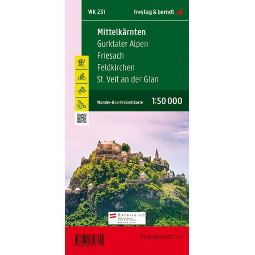 Mittelkärnten. Gurktaler Alpen, Friesach, Feldkirchen, St. Veit an der Glan 1 : 50 000. WK 231