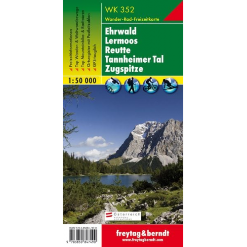 Ehrwald, Leermoos, Reutte, Tannheimer Tal 1 : 50 000. WK 352