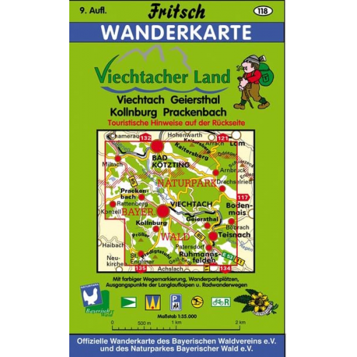 Fritsch Landkartenverlag - Viechtach 1 : 35 000. Fritsch Wanderkarte