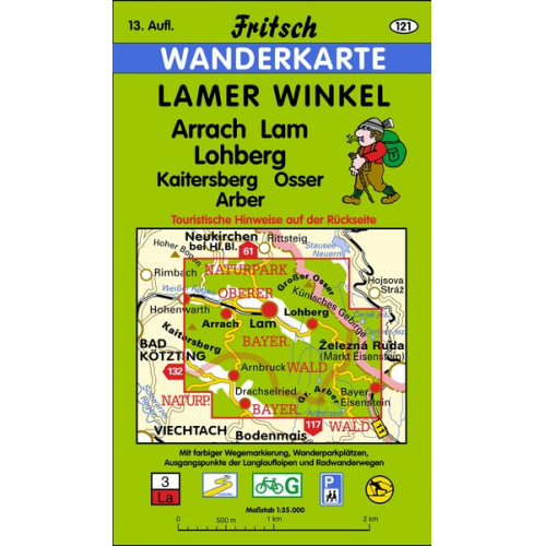 Lamer Winkel 1 : 35 000. Fritsch Wanderkarte