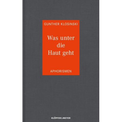 Gunther Klosinski - Was unter die Haut geht