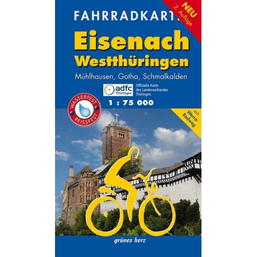 Eisenach Westthüringen Fahrradkarte