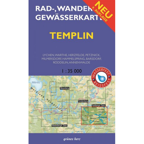 Templin 1 : 35 000 Rad-, Wander- und Gewässerkarte