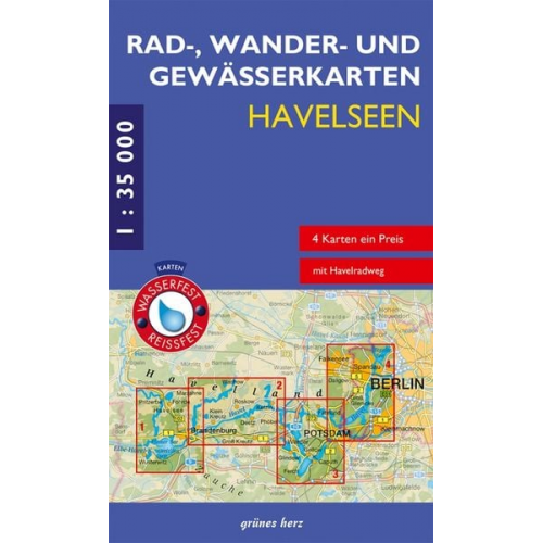 Rad-, Wander- und Gewässerkarten-Set: Havelseen 1 : 35 000