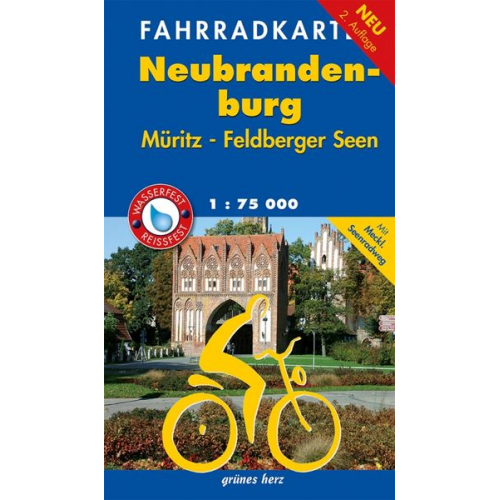 Fahrradkarte Neubrandenburg, Müritz, Feldberger Seen 1:75.000