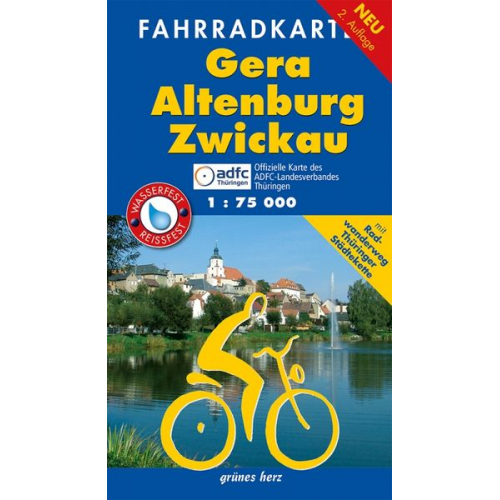 Fahrradkarte Gera, Altenburg, Zwickau 1:75.000