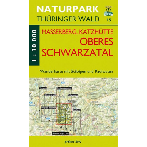 Wanderkarte Masserberg, Katzhütte, Oberes Schwarzatal 1:30.000