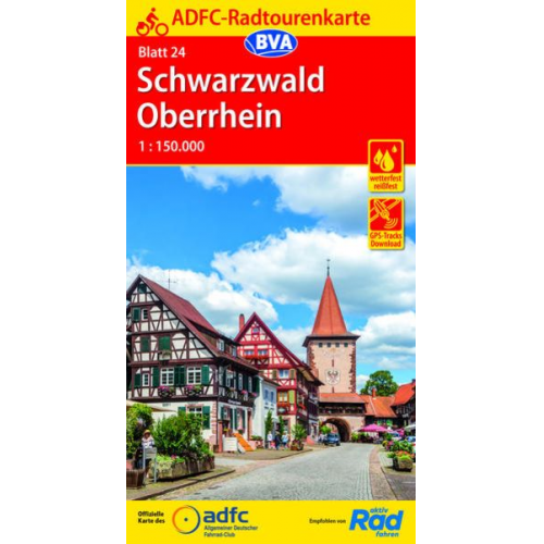 ADFC-Radtourenkarte 24 Schwarzwald Oberrhein