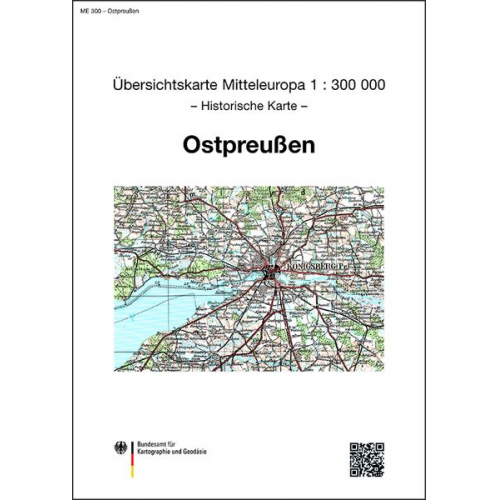 Übersichtskarte von Mitteleuropa 1 : 300 000 Ostpreußen