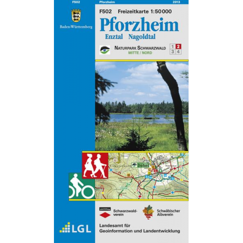 Landesamt für Geoinformation und Landentwicklung Baden-Württemberg (LGL) - Freizeitkarte Pforzheim 1 : 50 000