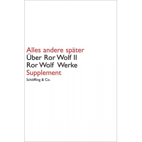 Ror Wolf - Alles andere später. Über Ror Wolf II