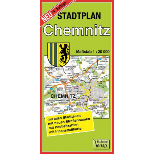 Verlag Barthel - Stadtplan Chemnitz 1 : 20 000