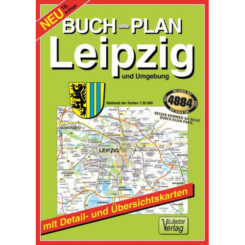 Verlag Barthel - Leipzig und Umgebung 1 : 20 000. Buchstadtplan