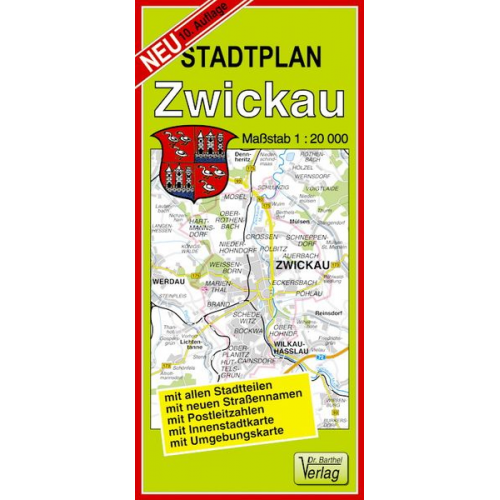 Verlag Barthel - Stadtplan Zwickau 1 : 20 000