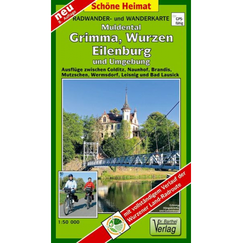Verlag Barthel - Radwander- und Wanderkarte Muldental, Grimma, Wurzen, Eilenburg und Umgebung 1 : 50 000