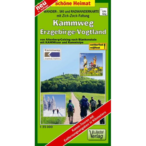 Verlag Barthel - Wander-, Ski- und Radwanderkarte Kammweg Erzgebirge-Vogtland 1:35 000
