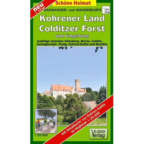 Verlag Barthel - Kohrener Land, Colditzer Forst und Umgebung 1 : 50 000. Radwander- und Wanderkarte