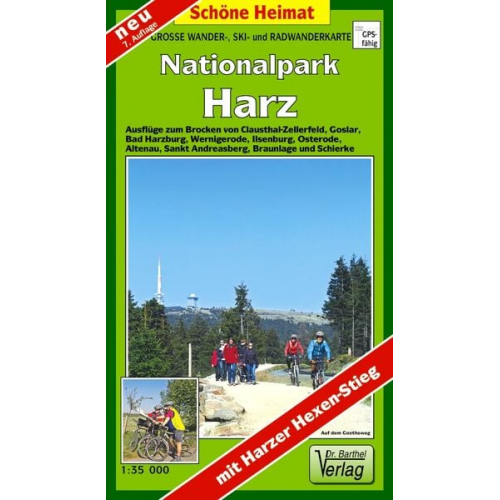 Verlag Barthel - Große Wander-, Ski- und Radwanderkarte Nationalpark Harz 1 : 35 000