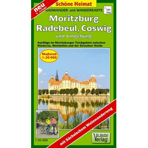 Verlag dr. Barthel - Moritzburg, Radebeul, Coswig und Umgebung 1 : 20 000. Radwander- und Wanderkarte