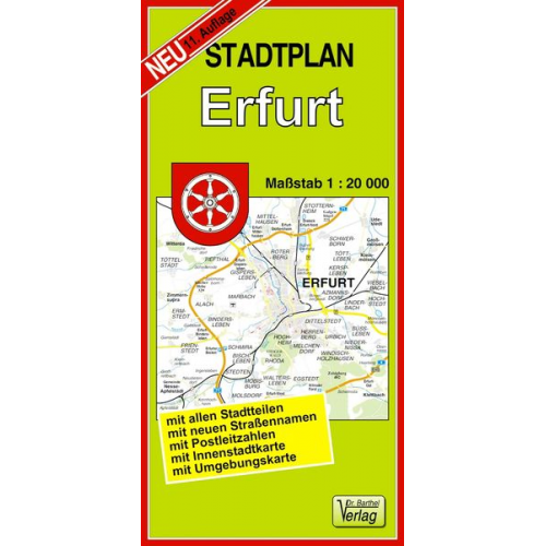 Verlag Barthel - Stadtplan Erfurt 1 : 20 000