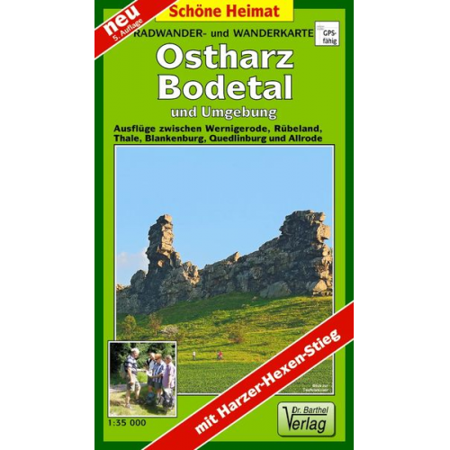 Verlag Barthel - Radwander- und Wanderkarte Ostharz, Bodetal und Umgebung 1 : 35 000