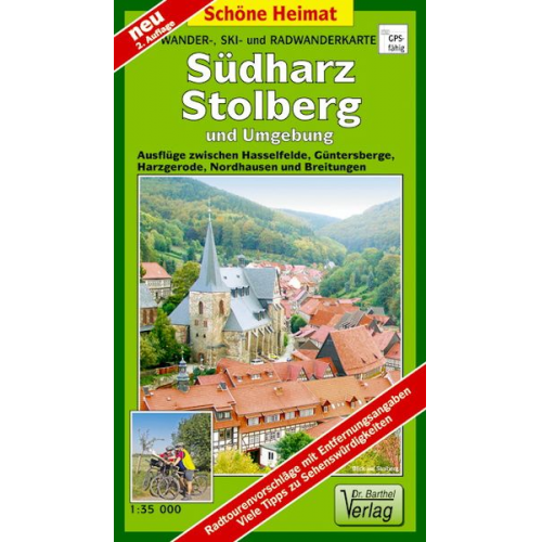 Verlag Barthel - Südharz, Stolberg und Umgebung 1 : 35 000. Radwander-und Wanderkarte