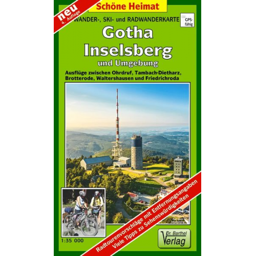 Verlag Barthel - Wander-, Ski- und Radwanderkarte Gotha, Inselsberg und Umgebung 1:35 000