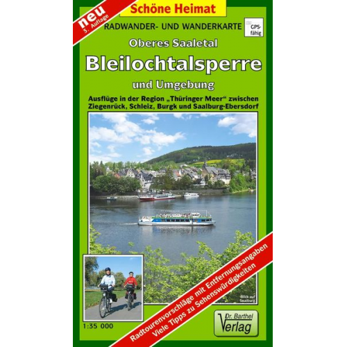 Verlag Barthel - Oberes Saaletal, Bleilochtalsperre und Umgebung 1 : 35 000. Radwander- und Wanderkarte