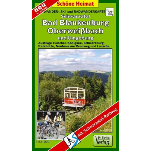 Verlag Barthel - Wander-, Ski- und Radwanderkarte Schwarzatal, Bad Blankenburg, Oberweißbach und Umgebung