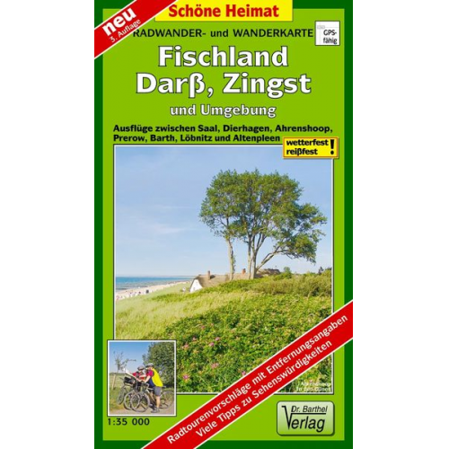 Verlag Barthel - Fischland, Darß, Zingst und Umgebung Radwander- und Wanderkarte 1 : 35 000