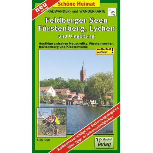 Verlag Barthel - Radwander- und Wanderkarte Feldberger Seen, Fürstenberg, Lychen und Umgebung