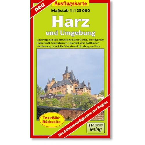 Verlag Barthel - Harz und Umgebung Ausflugskarte 1 : 125000